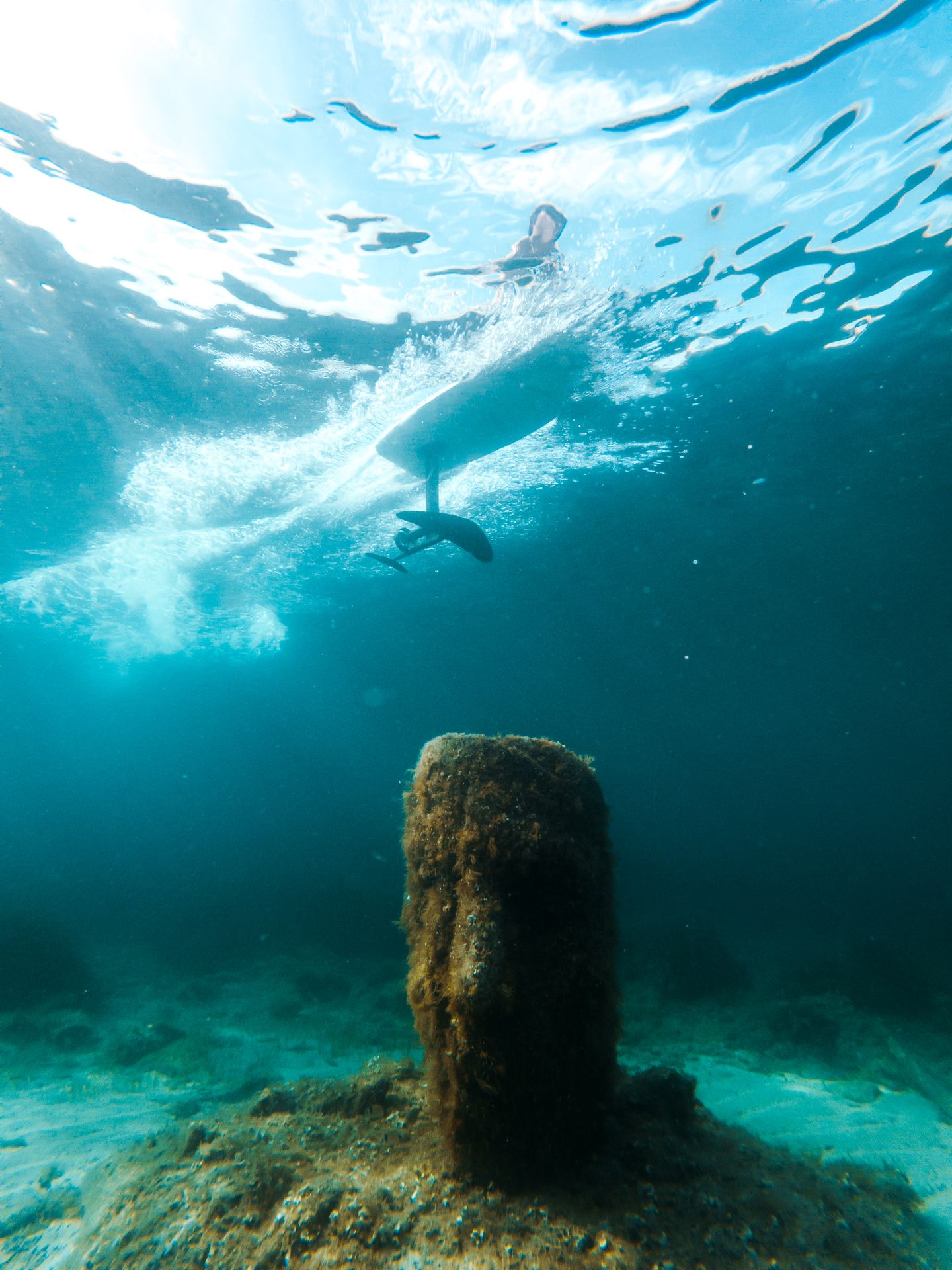 efoil vu de sous l'eau